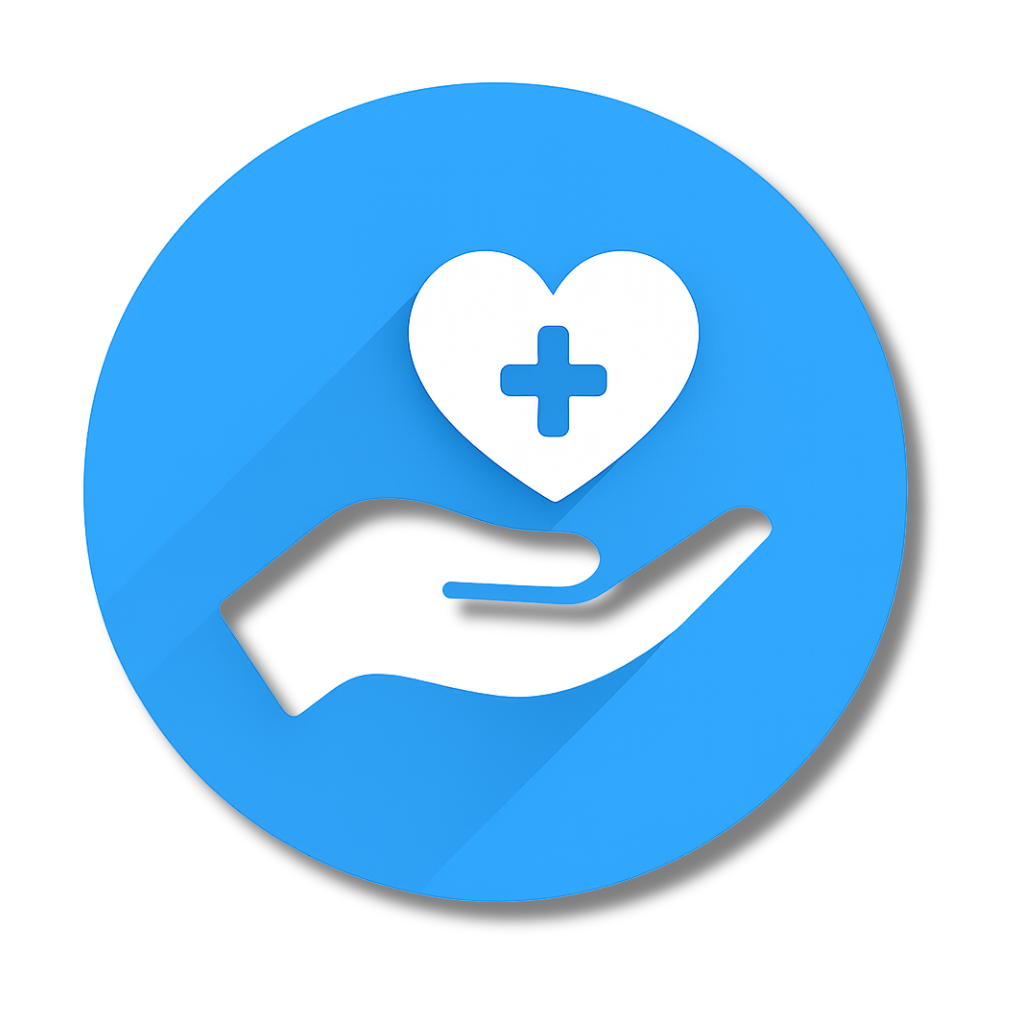 Hand holding heart icon representing patient care and health-focused approach at Smile Center Turkey