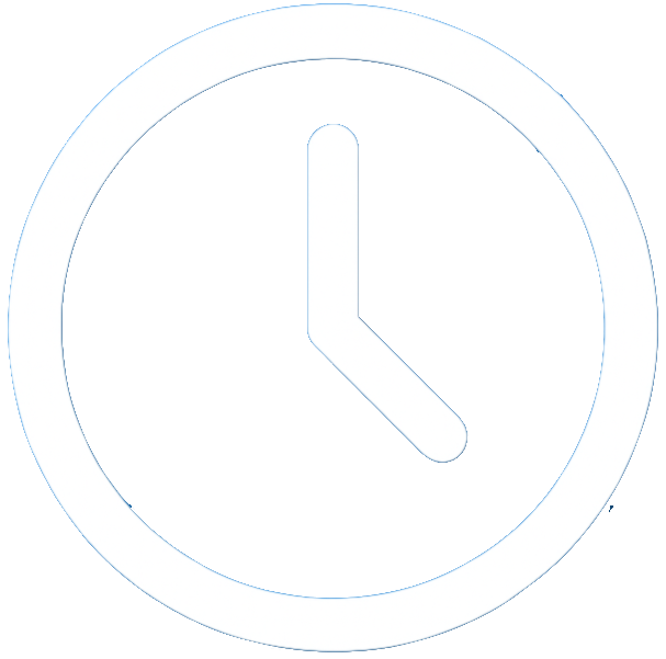 Clock icon indicating estimated time for dental implant procedure