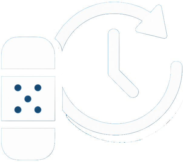 Bandage icon showing healing process duration